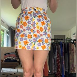 NWT Urban Outfitter Floral Multicolor Mini Skirt